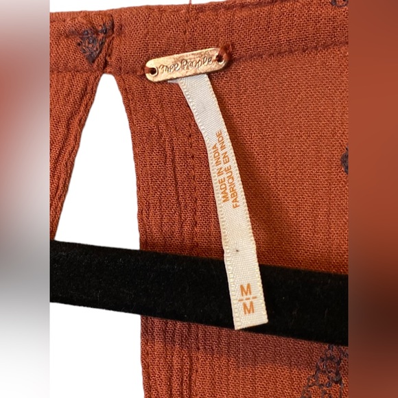 Free People | Medium Orange Rustic Diamond Embroidered Dress - Picture 5 of 8